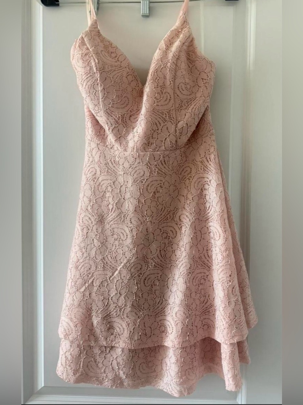 jcpenney Blush Lace Dress with V-Neck